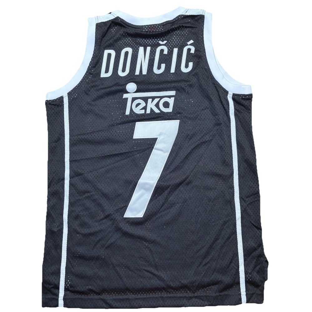 Headgear Classics Luka Doncic #7 Real Madrid Jersey Teka Black‎ White NWT XS